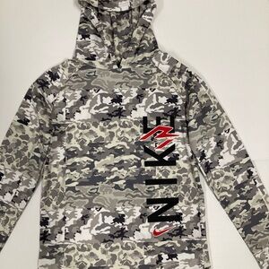 Nike Kids Camouflage Hoodie - Black, Gray, White